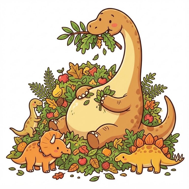 초식 공룡 하루 식사량